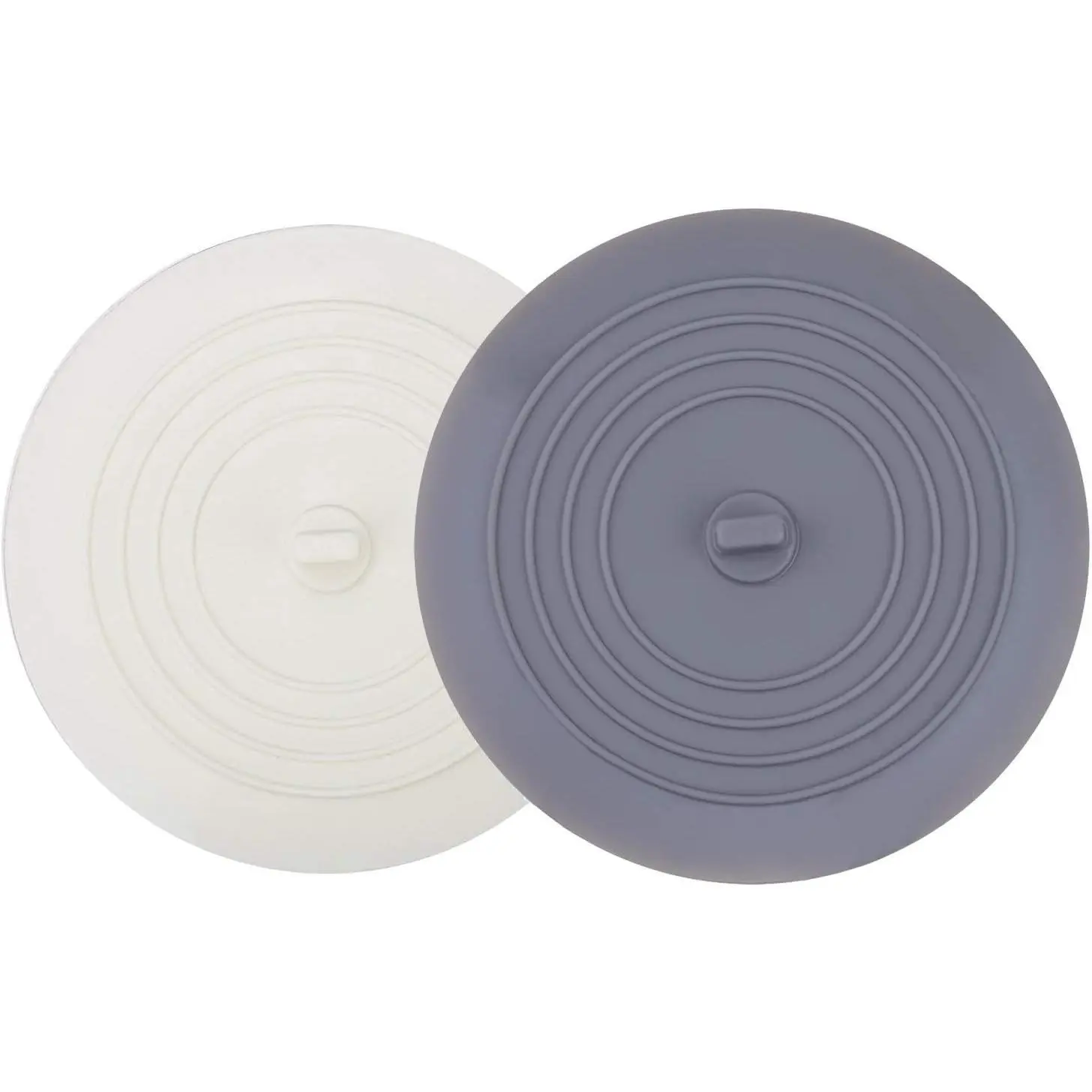 6-Inch Large Smooth Silicone Bathtub Stopper 2-Pack, Durable Mold-Resistant Soap-Safe Flat Suction Tub Drain Cover, Anti-Clogging Anti-Clogging Drainage Bathroom Accessory, Christmas Home & Laundry Supply Gift, 6 Inches