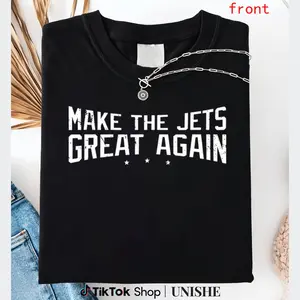 100% Cotton Jets T-Shirt Gift – Make The Jets Great Again Cool Tee