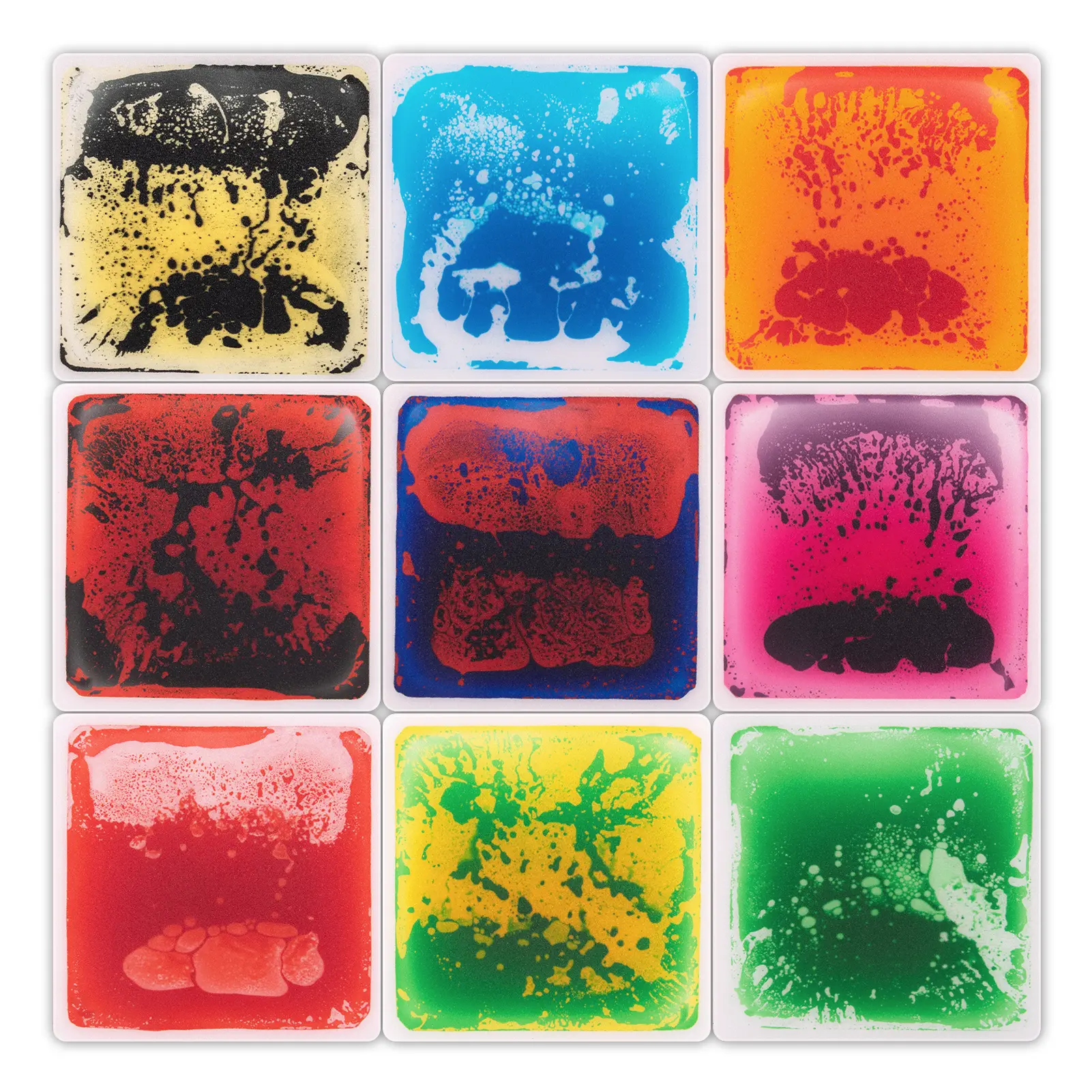 【DealsForYouDays】Art3d Liquid Fusion Sensory Tiles - Soft Gel Play Mat for Toddlers & Babies, Eco-Friendly Nursery Mat, Focus-Coordination Booster, Toddler Gifts, Play Mat For Babies