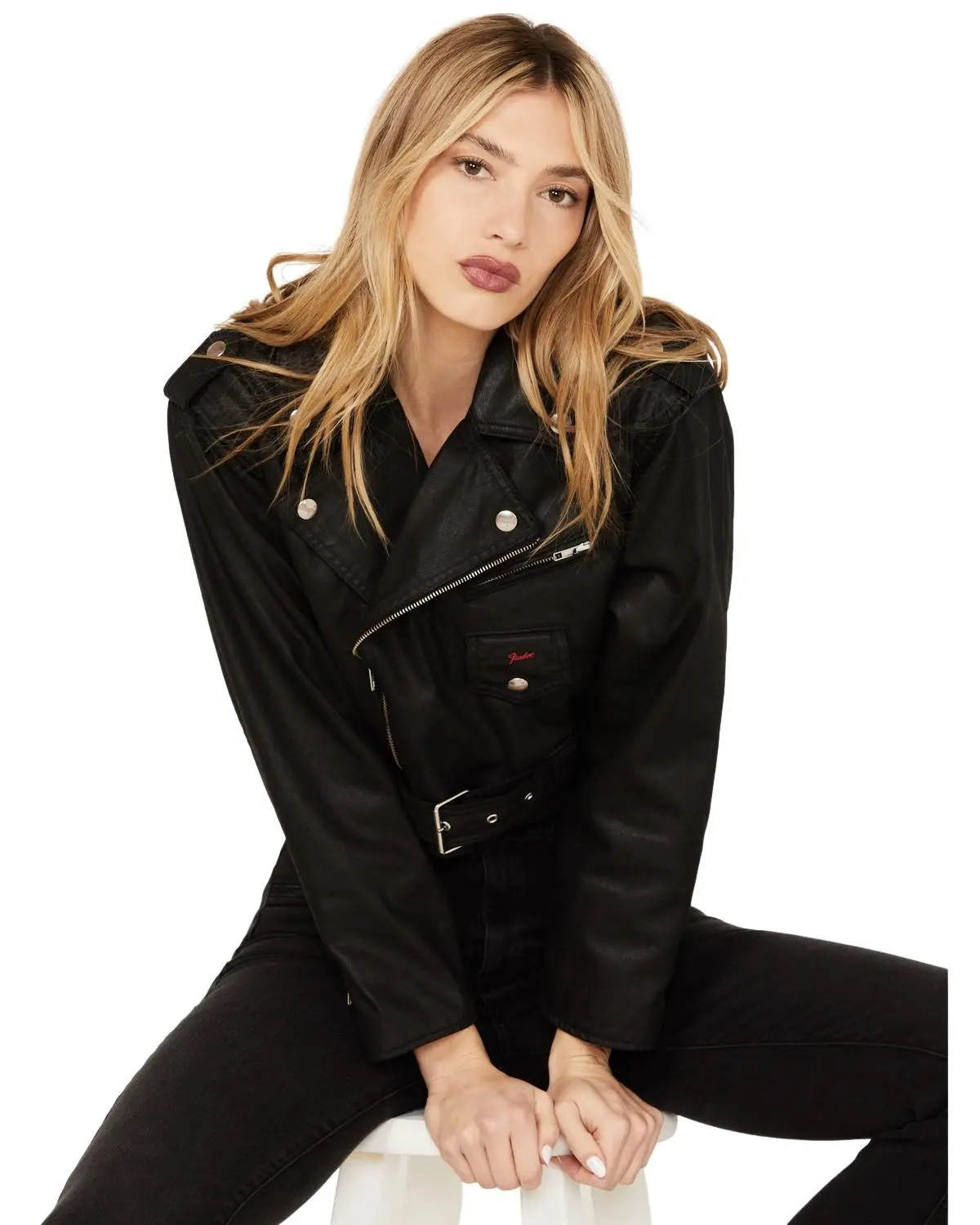 Wrangler Women's X Fender Cropped Moto Jacket - 112326265