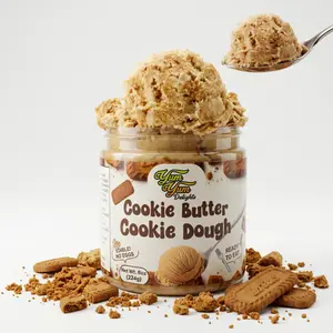 Edible Cookie Butter Cookie Dough – The Ultimate No-Bake Treat - Egg-Free - With Biscoff Crumbles - Yum Yum Delights - 8 oz Resealable Jar