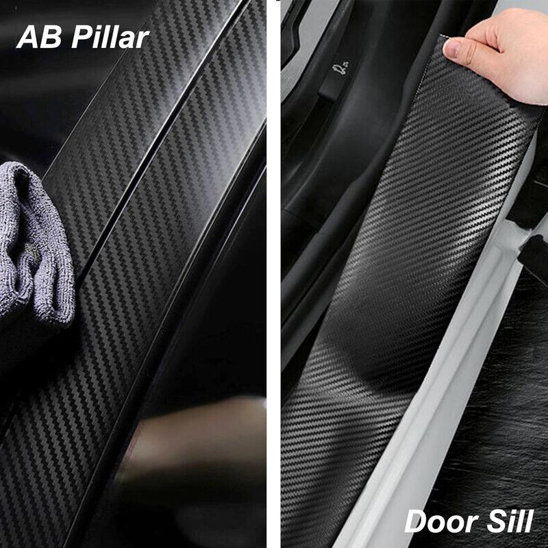 Carbon Fiber Pattern Car Sticker, Self Adhesive Scratch-resistant Car Body Sticker, Multifunctional Waterproof Car Decal, Universal Car Exterior Accessories