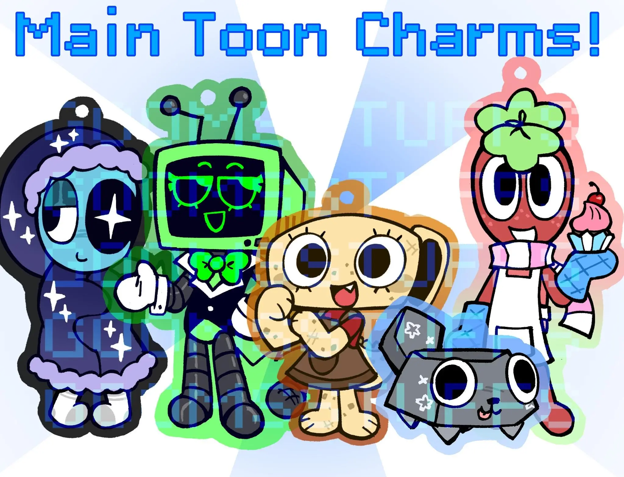 Dandys World Main Character Keychains