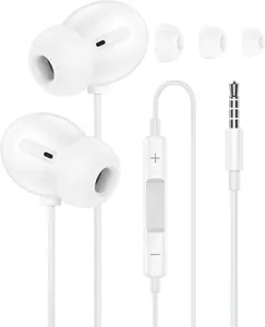 Wired Headset 3.5mm Jack with Microphone Earbud Kid for School Headphone Compatible for Samsung Galaxy Phone pad Gaming Laptop Video Game PC Computer Chromebook Auriculare Audifono I