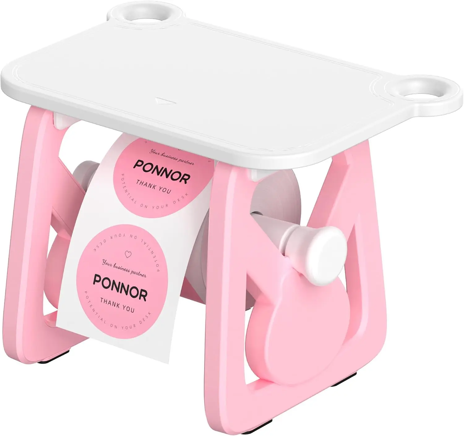 PONNOR Desktop Thermal Label Holder | Easy to assemble | Space-saving |  Compatible with roll and fan-fold labels | Portable label holderDesk Supplies,back to school,back to school haul