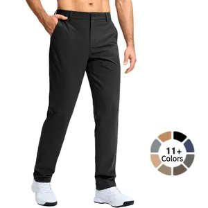 G Gradual Mens Golf Pants Stretch Straight Casual Work Pants for Men with 4 Pockets 30"/32"/34" Lightweight Quick Dry Plain Trousers for Men Business Travel Outdoor Menswear