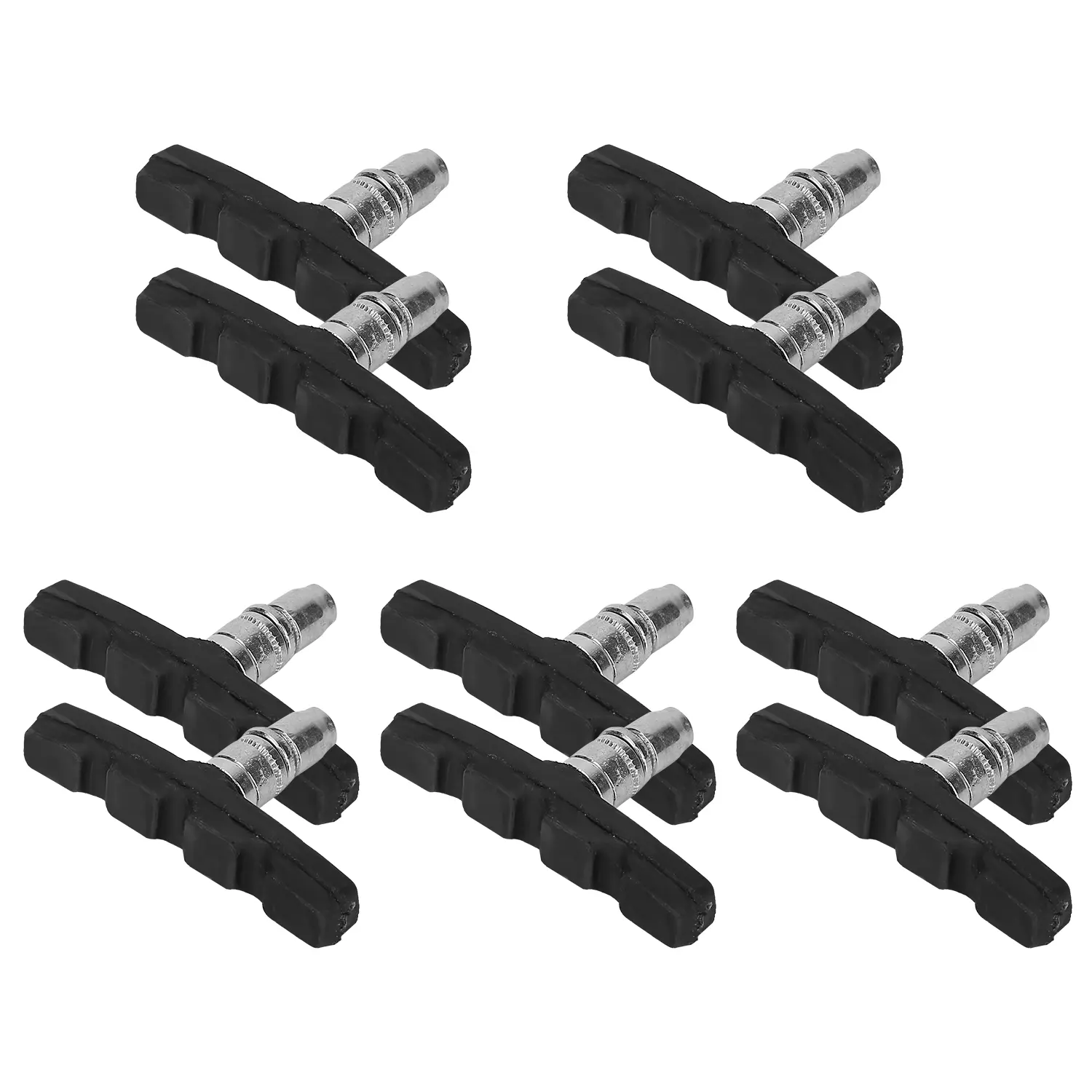 5 Pairs V Bike Brake Pads Road Mountain Bicycle V-Brake Blocks Set 70mm Non-Slip V Bicycle Stop Caliper W/ Hex Nuts and Spacers,summervibes tiktokshopbacktoschool, Brake Mtb, Rim Brakes Components & Parts