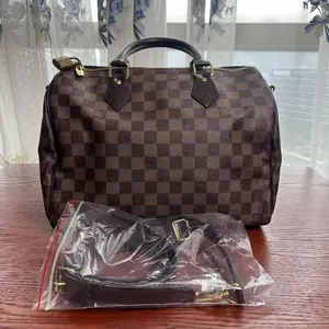 Pre-owned Louis Vuitton pvc Top Handle Bags Damier Ebene Speedy 30 Handbag