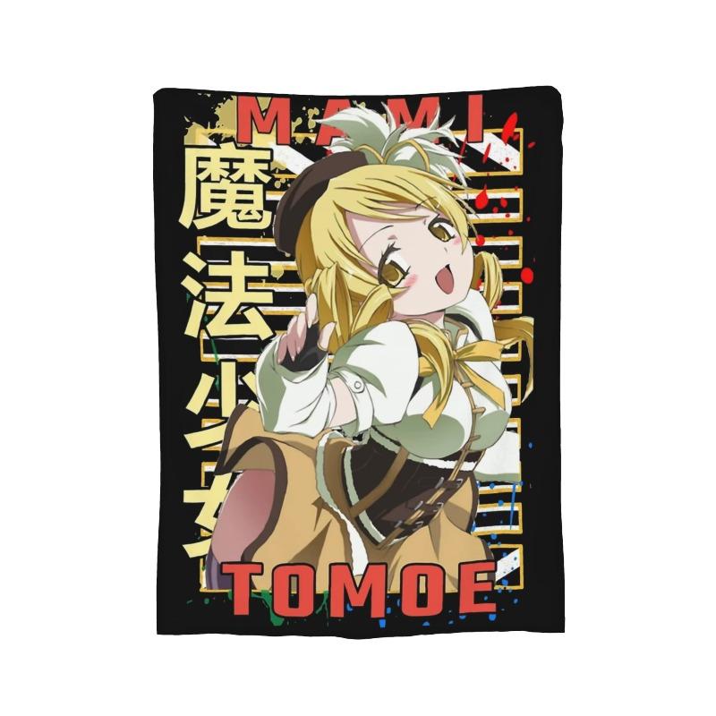 Mahou Shoujo Mami Tomoe Blanket Flannel  Winter Madoka Magica Anime Breathable Warm Throw Blanket for Bed Bedroom Bedspreads