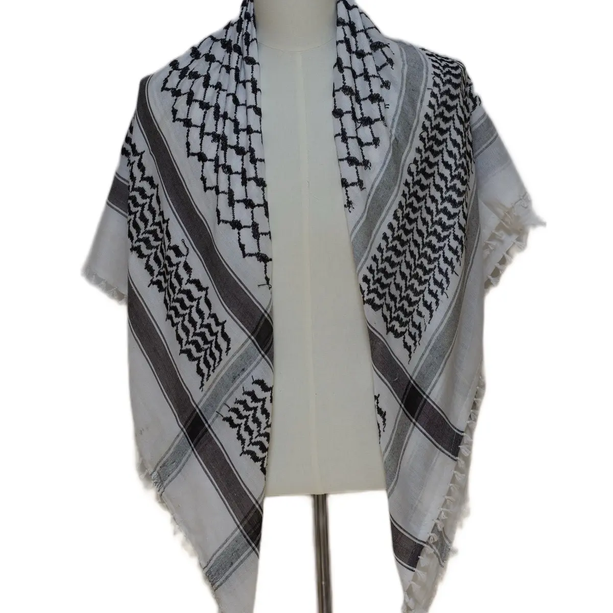 Ahla Shabab White Tassel Original Palestinian Hatta/Kuffiyeh Ahla Shabab White Tassel Original Palestinian Hatta/Kuffiyeh