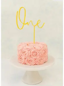 One Cake Topper | First Birthday Cake Topper | Script One Topper | Modern Baby Birthday Decoration