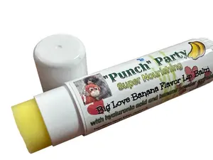 Diva Stuff "Punch" Party Big Banana Lip Balm, Large 1/2 oz Tube, With Extra Moisturizing Ingredients Such As Hyaluronic Acid, Castor Oil, Vitamin E and More