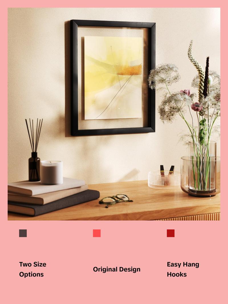 Umbra Document Floating Picture Frame - Modern Black Frame for Certificates, Awards, and Photos - 11 x 14 Inch Decor Photo Wall Artwork