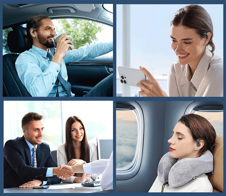 ZIHNIC S16 Open Earphones, Smart Touch-Screen Wireless Bluetooth Earphones, Screen Charging Box With LED Display, Waterproof ultra-long battery life, comfortable to wear, compatible with iPhone and Android, suitable for daily sports, study, office, etc.