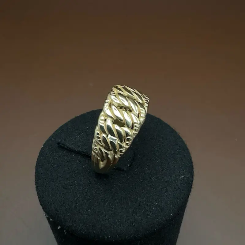 Unisex 10 Karat Solid Gold Plain Ring - Elegant Look, Durable Finish, Daily Wear Fashion Accessory