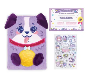 3C4G Happy Tails Pet Adoption Journal Dog FuzzyPlush Diary