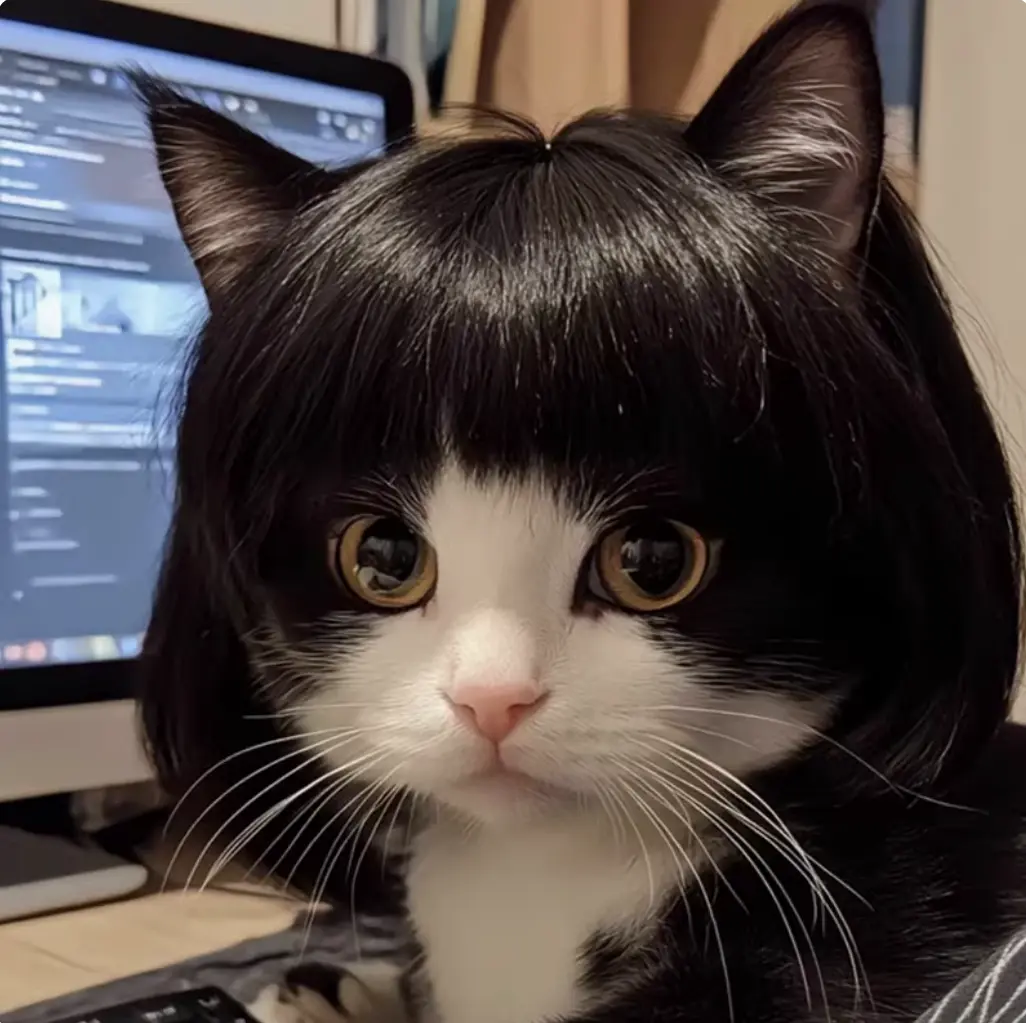 Cat wig set cat wig dog pet wig supplies creative funny high-value kitten headdress hair