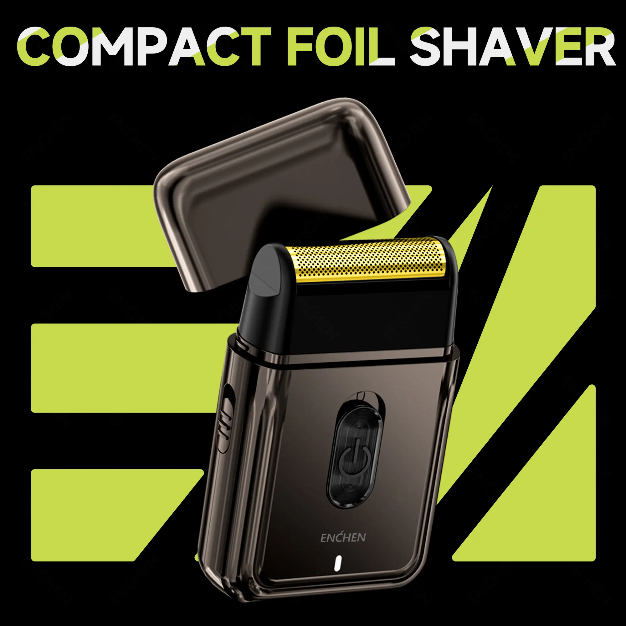 ENCHEN Electric Foil Shaver for Men, Compact Shaver, One-Button Use Waterproof Comfort Body Shaver for Men, Comfortable Grip, Rechargeable Cordless Shaver, Deep Clean Shave Anytime, Anywhere, Portable Design - Ideal Companion for Home and Travel