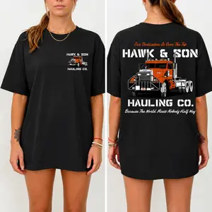 Women's Classic T-Shirt – Hawk & Son Hauling Co Truck Graphic Design, Breathable Fabric