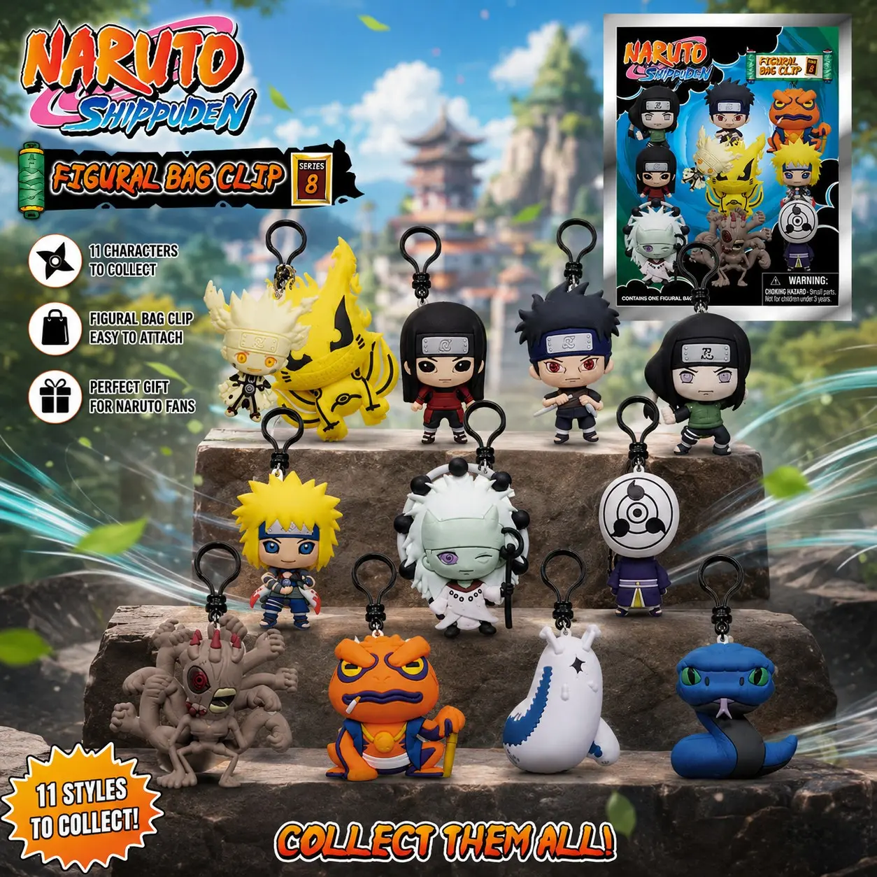Naruto Blind Bag Keychain, Cool Keychains, Keychains Cute, Sage Mode Six Paths 3D Bag Clip, Mystery Anime Figure Keyring, Manga Fan Gift, Random Surprise Pick, Collectible Bag Keychain, Keychain Accessory