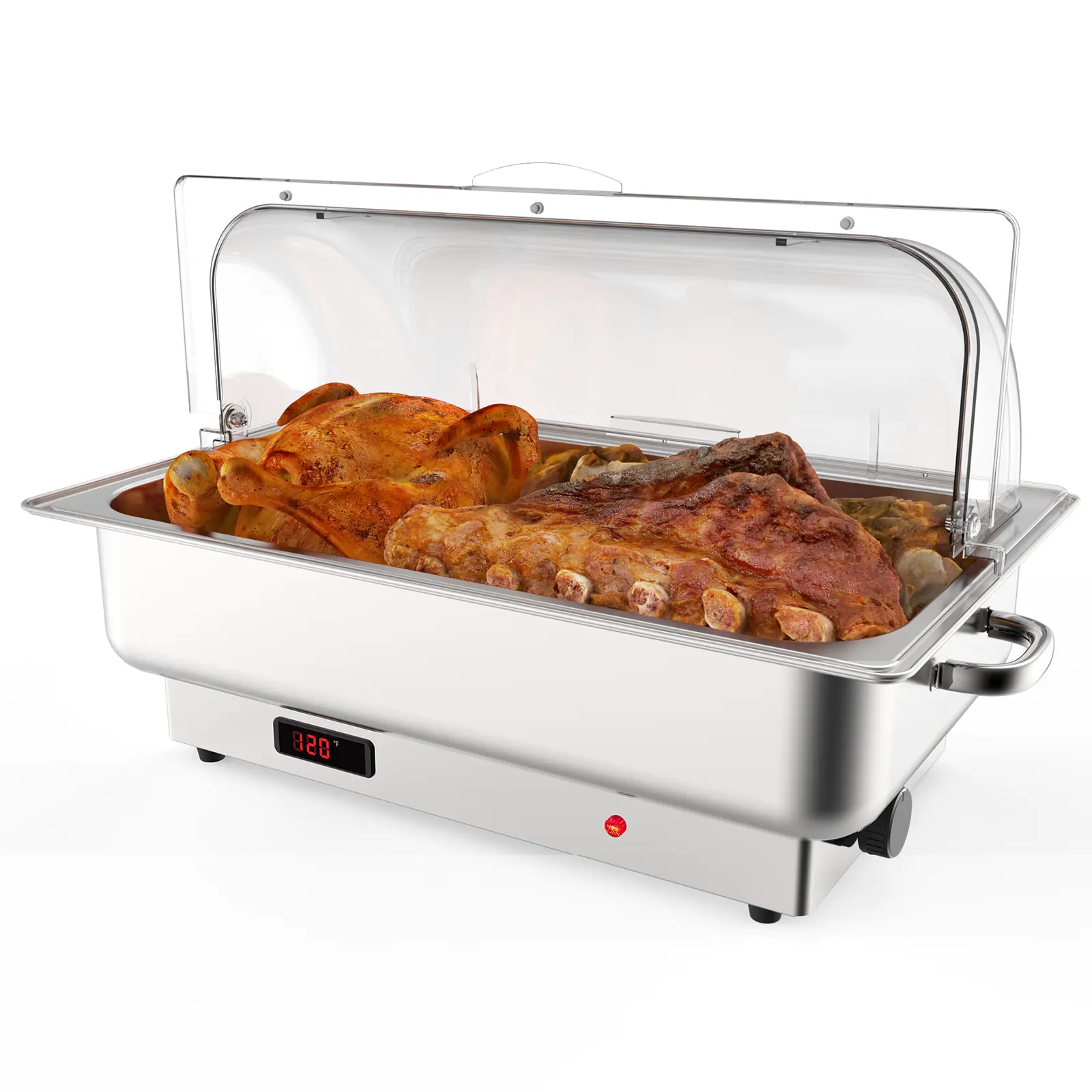 Gaomon Stainless Steel Multifunction Electric Cooker - Kitchen Appliances, Countertop Flat Top Griddle Grills, Durable, Space-Saving, Compact, Even Heat, Quick Heating, Nonstick, Smokeless, Non-Toxic, Easy Indoor Cooking
