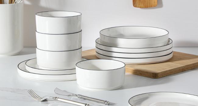 MALACASA Porcelain Dinnerware Set,Modern Dish Set for 4/6, Premium Plates and Bowls Sets, Chip and Scratch Resistant Dishware Sets Microwave Dishwasher Safe Kitchen Dishes Dining Ware Set, Series LEAH MALACASA Porcelain Dinnerware Set,Modern Dish Set for 4/6, Premium Plates and Bowls Sets, Chip and Scratch Resistant Dishware Sets Microwave Dishwasher Safe Kitchen Dishes Dining Ware Set, Series LEAH
