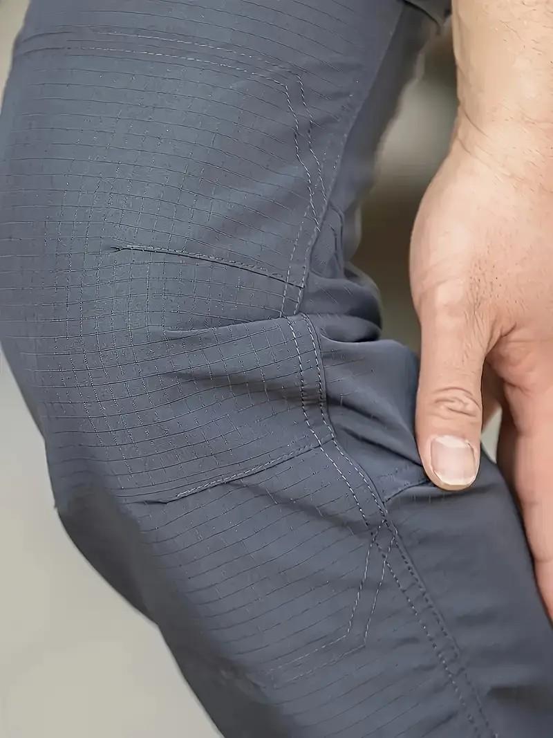 2,4pcs Men's Solid Color Printed Tactical Work Pants, Waterproof, Durable, Abrasion Resistant, Sports Pockets, for Outdoor Training, Autumn & Winter Menswear Cargo Casual Comfy Warm Beige Trouser Plain cargo pants for men slacks pantalones para hombre