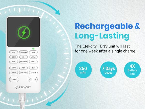 Etekcity 4 - Output TENS Unit, Muscle Accessory Machine, Neck Back Massager, Rechargeable Electric Comfort Device, TikTokShopBlackFriday Deal