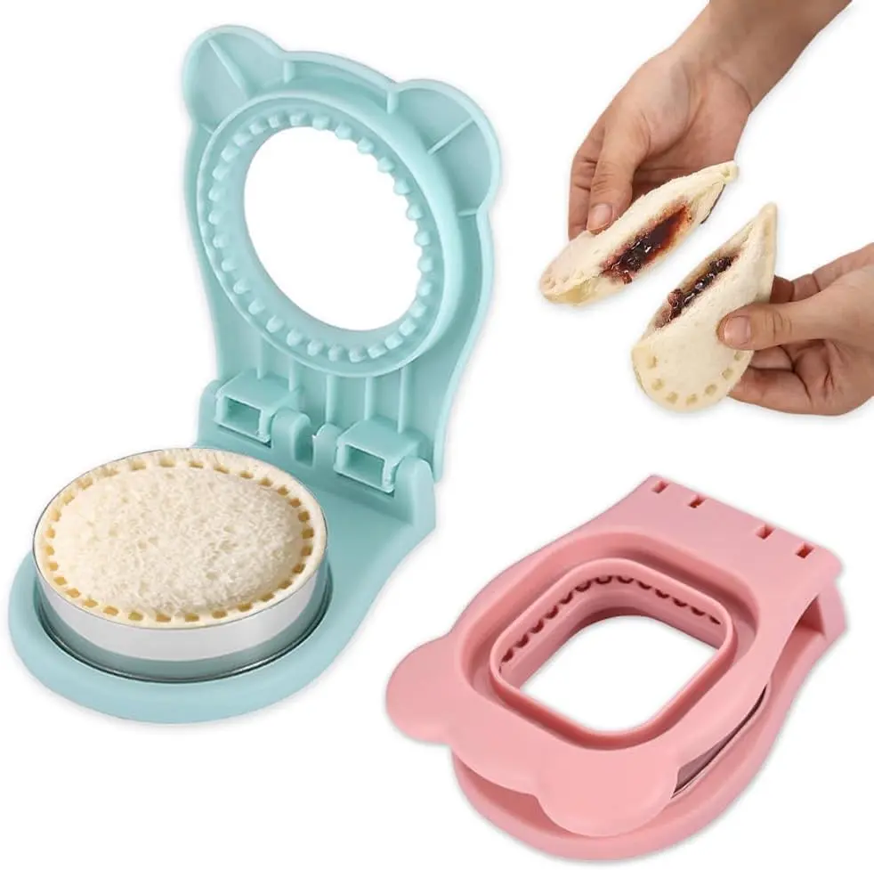 Sandwich Maker cutter with Seal Edge for Breakfast Lunchbox | Square Round Shape Sandwich Cutter and sealer Set for Homemade sandwich Snacks