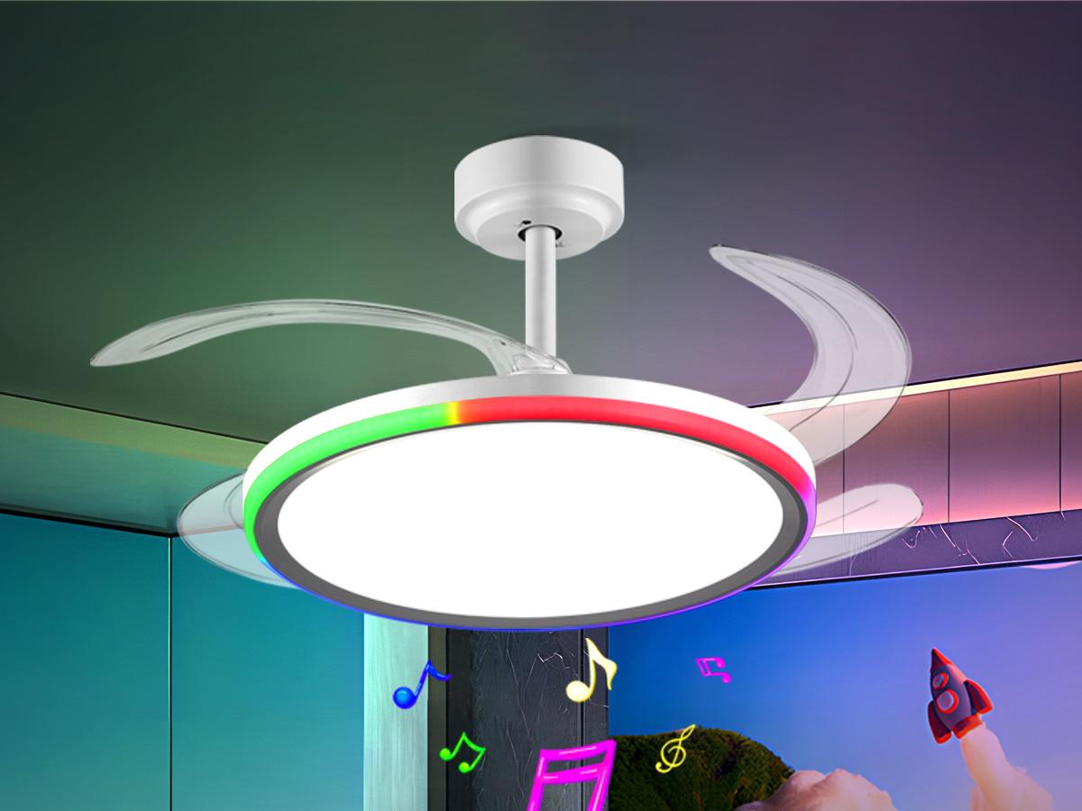 BaySquirrel Slim Invisible Ceiling Fans Lights with Remote Control & App 42 Inch Dimmable Fan 6 Retractable Blades 6-Speed Reversible Adjustable Rgb Lighting 24-Hour Timer Smart Lamp,Feb Faves,Valentine's Day BaySquirrel Slim Invisible Ceiling Fans Lights with Remote Control & App 42 Inch Dimmable Fan 6 Retractable Blades 6-Speed Reversible Adjustable Rgb Lighting 24-Hour Timer Smart Lamp,Feb Faves,Valentine's Day