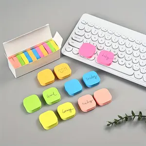 12 Pack / 1200 Pages Mini Square Sticky Notes - 6 Colors, 100 Sheets Per Book, 1.46X1.46 Inch Self-Adhesive Reminder Stickers for Students, Office And Book Indexes, Family Memos