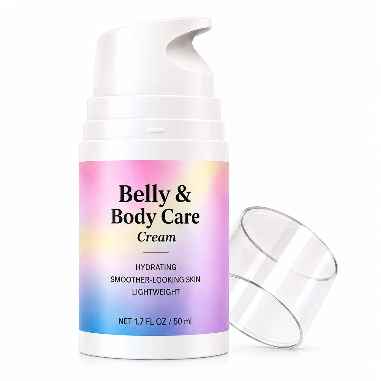 Hydrating Body Lotion for Women, Lightweight Body Moisturizer Cream, Belly & Body Care Cream for Softer Smoother-Looking Skin, Daily Body Care, 50ml