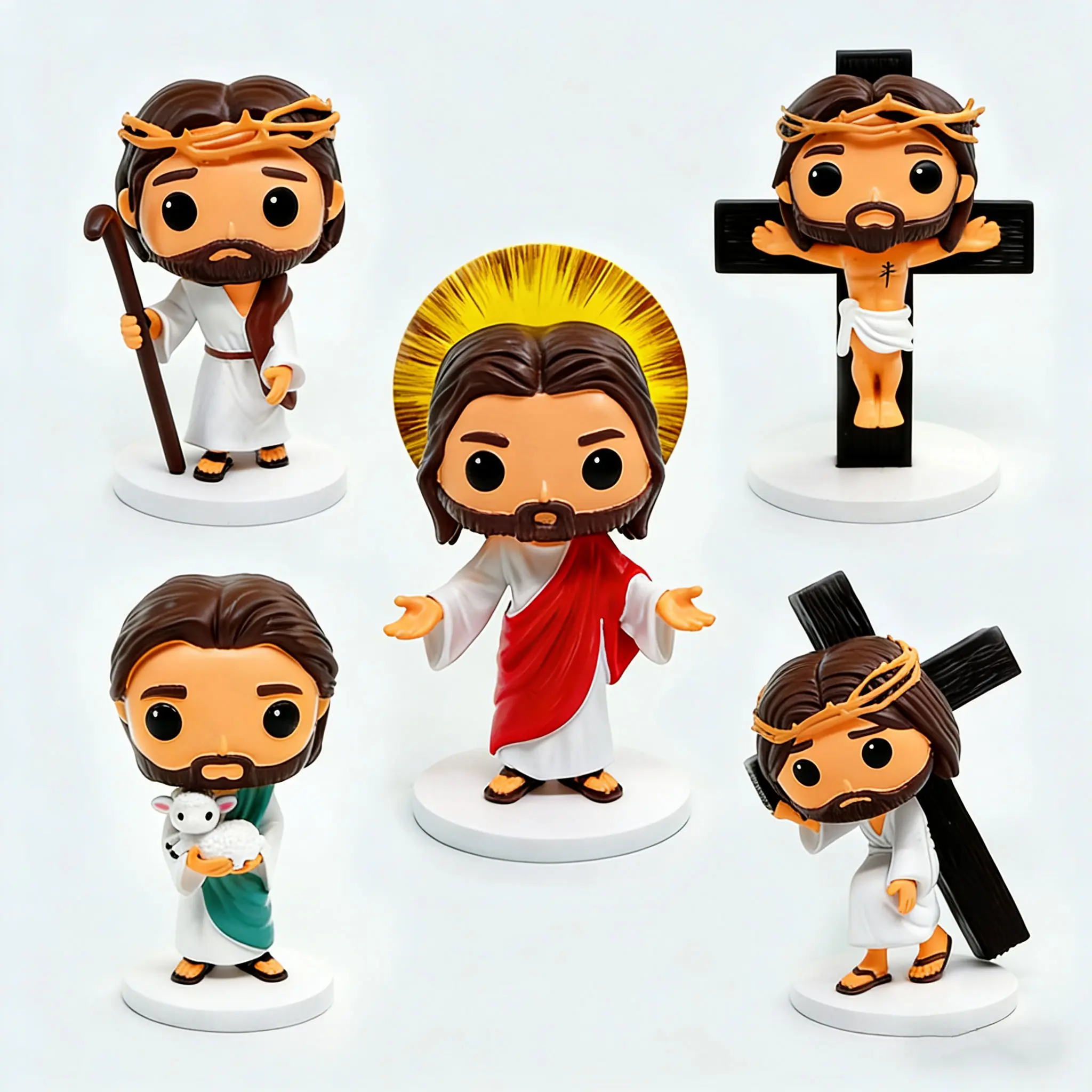 Small Jesus Figurine - Handmade by Artisan Religious Collectibles, Home Spiritual Decor, Bible Study Ornament with Unique Flecks, Christmas Gift for Christians