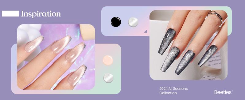 Beetles Cat Eye Gel Nail Polish 15ml Gel Polish Soak Off UV LED Nail Lamp 1 Color Silver Shimmer Velvet Gel Nail Polish Nail Art Manicure Salon DIY Home Case Daily