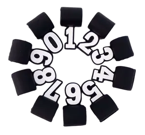 Silicone Numbers for Sport Tornado Titanium Necklace Baseball Number