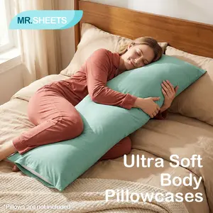NTBAY 2-Pack Ultra Soft Body Pillowcases 20x54, Brushed Microfiber Long Pillow Covers, Cozy & Breathable Bedding with Envelope Closure