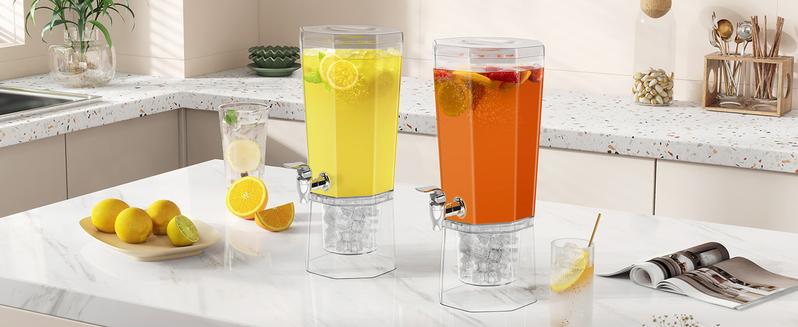 Lifewit 1 Gallon Drink Dispenser with Lid & Stand BPA-Free for Juice Soda Tea Lemonade Detachable Party-Ready 4L Capacity Leak-proof ABS Spout, Halloween