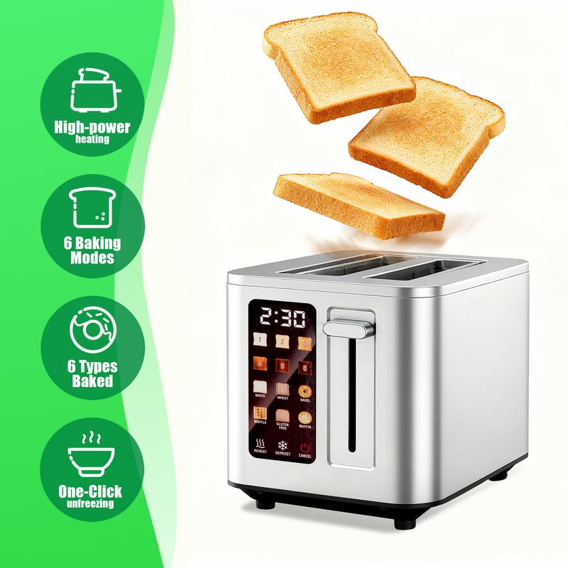 TazTir Bread Maker Machine, 5 Bread Types & 6 Shade Settings, 900W, Defrost Bagel Cancel Functions, Easy Clean Storage Household Kitchen Appliances