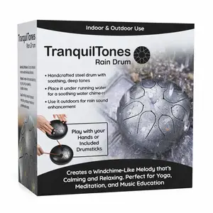 TranquilTones 6" Garden Rain Drum in Matte Black