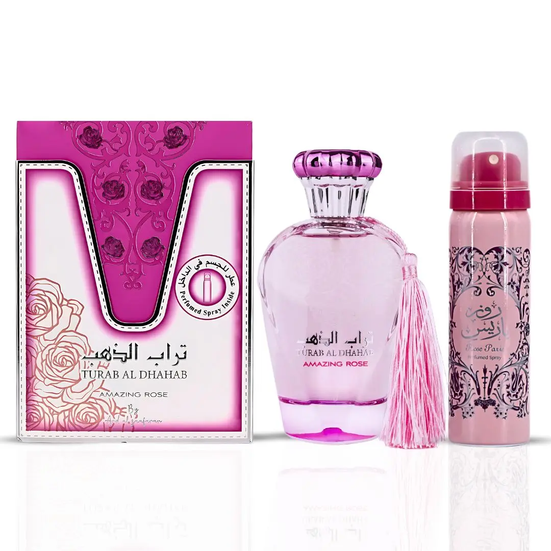 Ard Al Zaafaran Turab Al Dhahab Amazing Rose Eau De Parfum Spray 100ML (3.4 OZ) with Perfumed Spray 50ML (1.6 OZ)