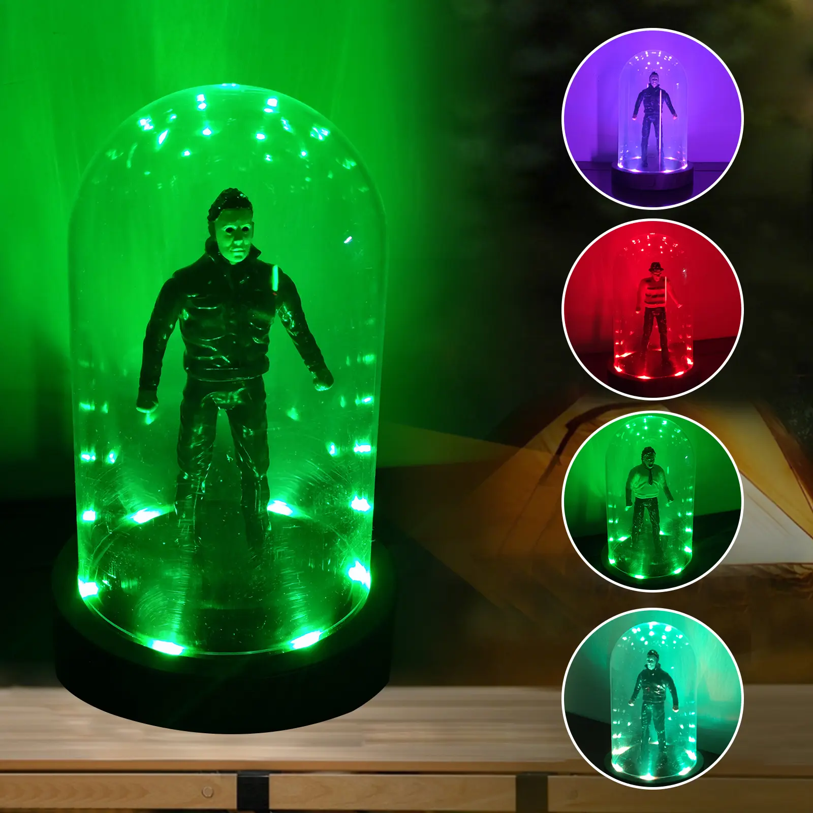 【FaddishDeal】Horror Movie Collection Decorative Light, Halloween Decorations, Homegoods Halloween Table Lamp, Home Decoration Desktop Ornament, Unique Holiday Gift, Decorative Lights