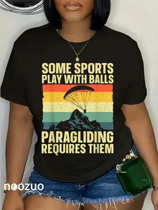 100% Cotton Funny Paragliding Design For Men Women Paraglide Paraglider T-Shirt