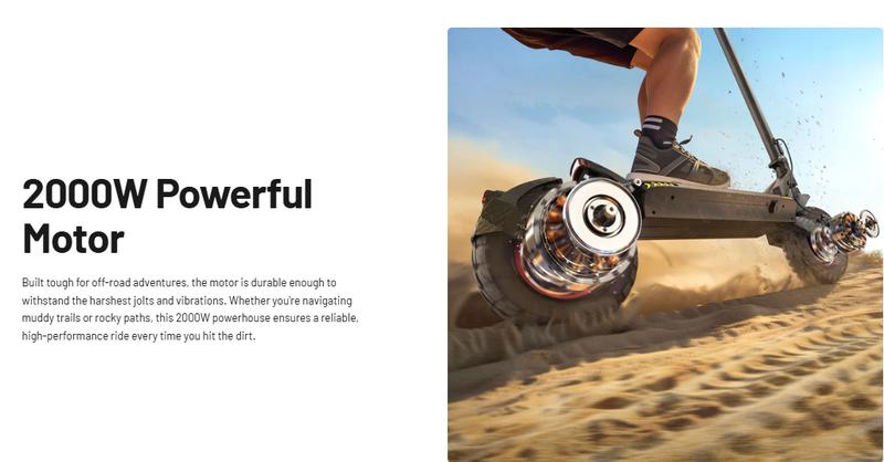 【Christmas Gifts】Powerful Off-Road Folding Electric Scooter, 2000W /1000W Motor, 38 MPH/28 Top Speed,50/43 Miles Long Range, 10"/11 Off Road Pneumatic Tires, Double Braking Systems, with APP, Storage Bag, 330LBS Max Load