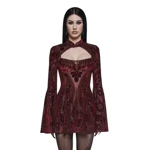 Druid’s Sister Mini Dress And Shrug Set - Wine