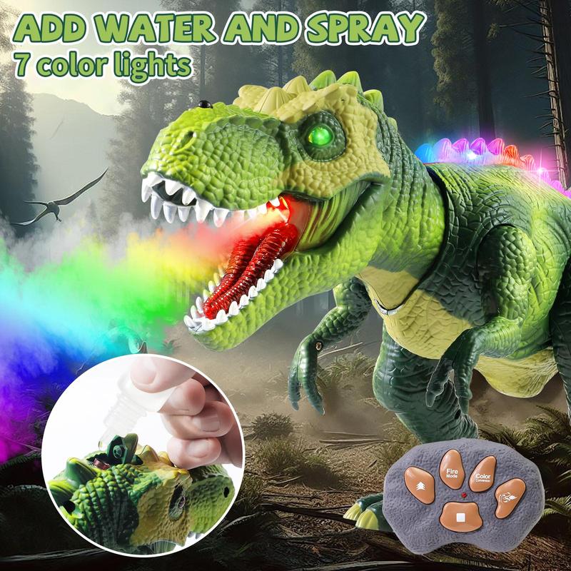 RC Dinosaur Remote Control T-Rex Dinosaur Toy for Kids with Lights Mist Spray & Realistic Sounds Perfect Gift for Boys China