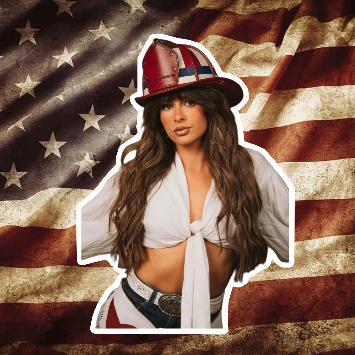 ALLE red, white and blue