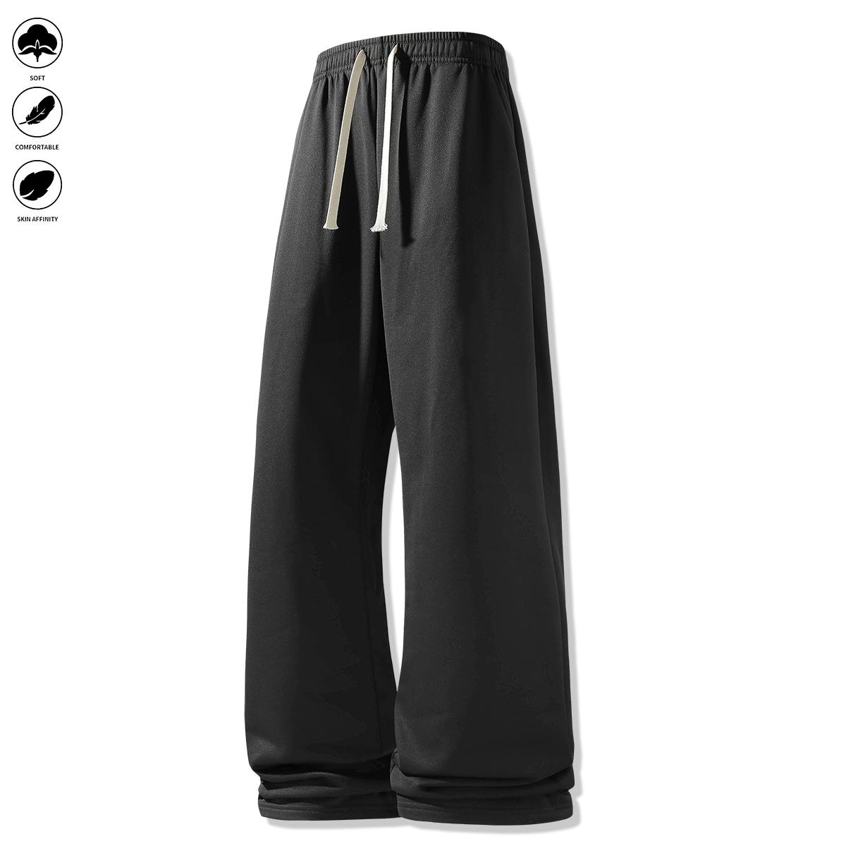 Men's casual jogging pants - elastic belt and drawstring design, side pockets, spring and autumn sports style trousers, comfortable fabrics, durable materials, sports and fitness can be used for going out