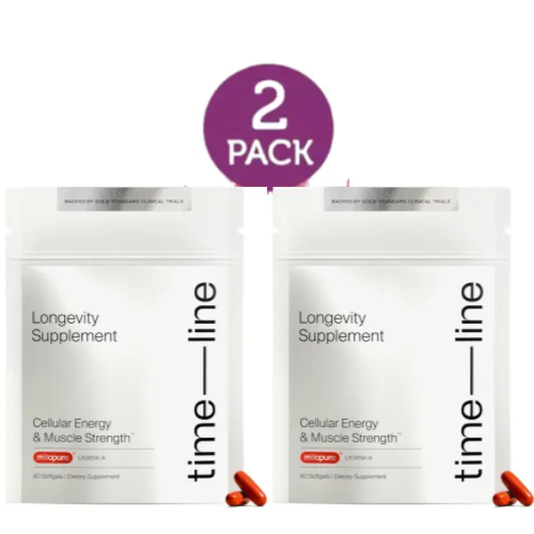 Timeline Mitopure Urolithin A Supplement Softgels  PACK OF 2- Clinically Proven Support for Healthy Aging and Cellular Renewal - Mitoceutical for Muscle Support and Longevity