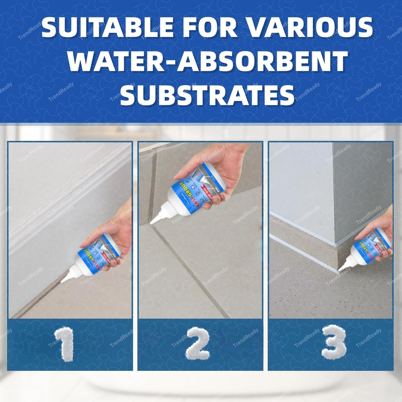 2PCS Heavy-Duty Waterproof Adhesive Sealant - Extra Strong, Flexible, Bond-and-Seal Tile Grout for Kitchen Cabinets, Countertops, Bathroom Tiles, Living Room Washbasins, Floors, Halloween Use, Floor Tiles