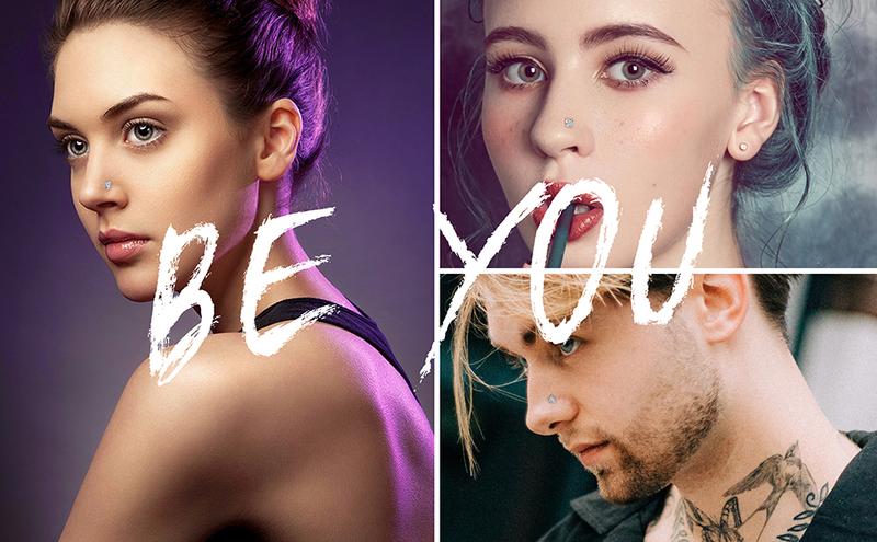 Fansilver 8 count 20G Nose Rings Studs for Women Men Star Marquise Heart Square Round Shaped CZ Nose Stud L Shape Nose Ring Body Piercing Jewelry